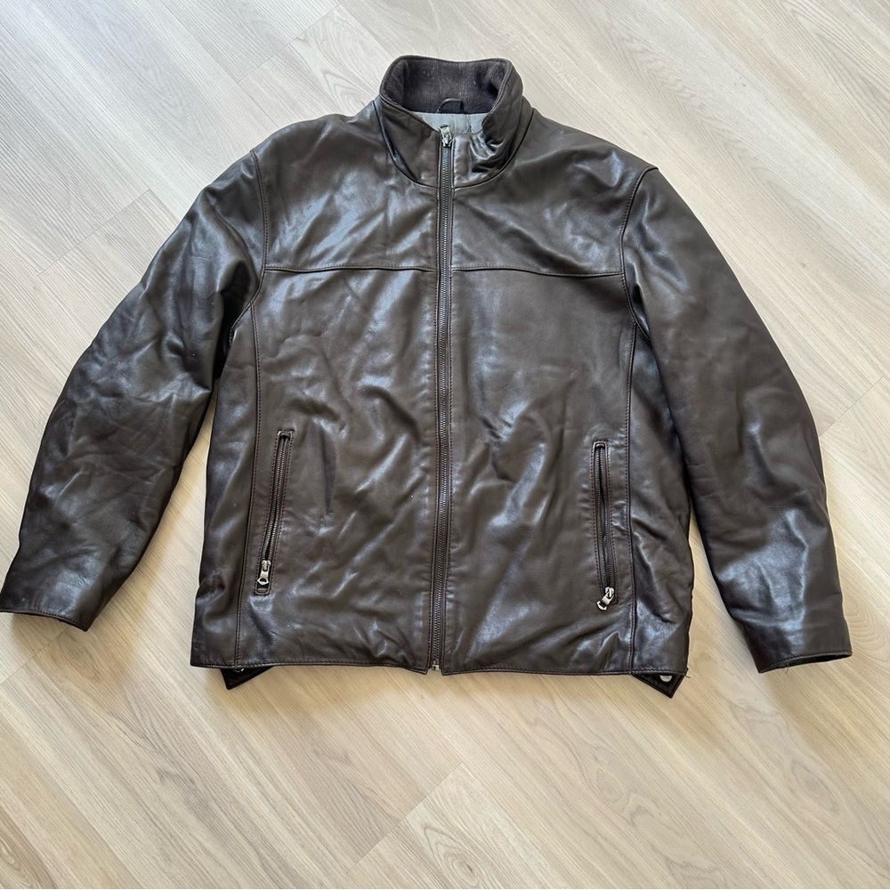 Marc New York Leather Jacket Brown L